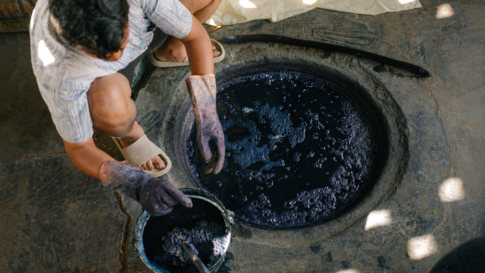 The dye vats